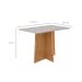 Mesa de Jantar Retangular com Tampo de Vidro Celebrare Amêndoa Clean e Off White 120 cm