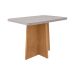 Mesa de Jantar Retangular com Tampo de Vidro Celebrare Maxi Amêndoa Clean e Off White 120 cm