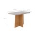 Mesa de Jantar Retangular com Tampo de Vidro Celebrare Maxi Amêndoa Clean e Off White 120 cm
