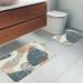Jogo Tapetes para Banheiro 2 Peças Flor Minimalista Único