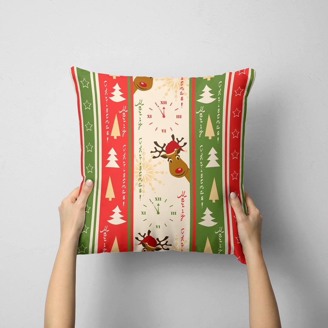 Kit 2 Capas para Almofadas Decorativas Merry Christmas