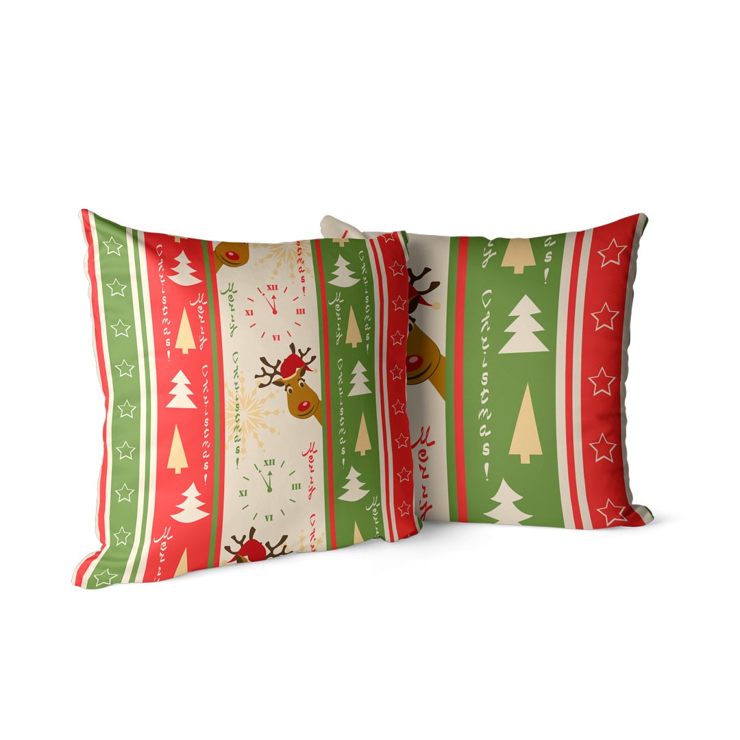 Kit 2 Capas para Almofadas Decorativas Merry Christmas