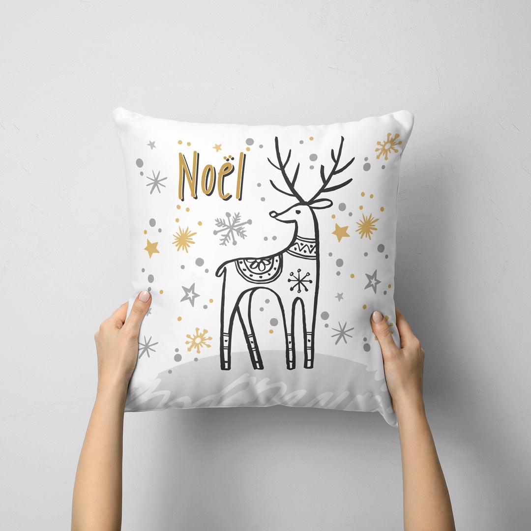 Kit 3 Capas para Almofadas Decorativas Feliz Natal
