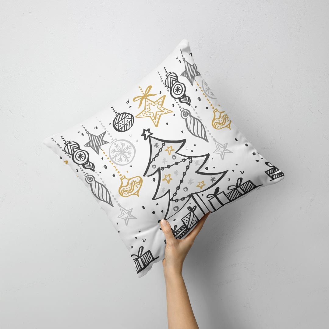 Kit 3 Capas para Almofadas Decorativas Feliz Natal