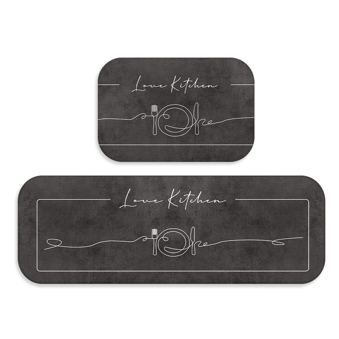 Kit Tapete de Cozinha 2 peças Love Kitchen
