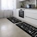 Kit Tapete de Cozinha 2 peças Utensílios Branco Único