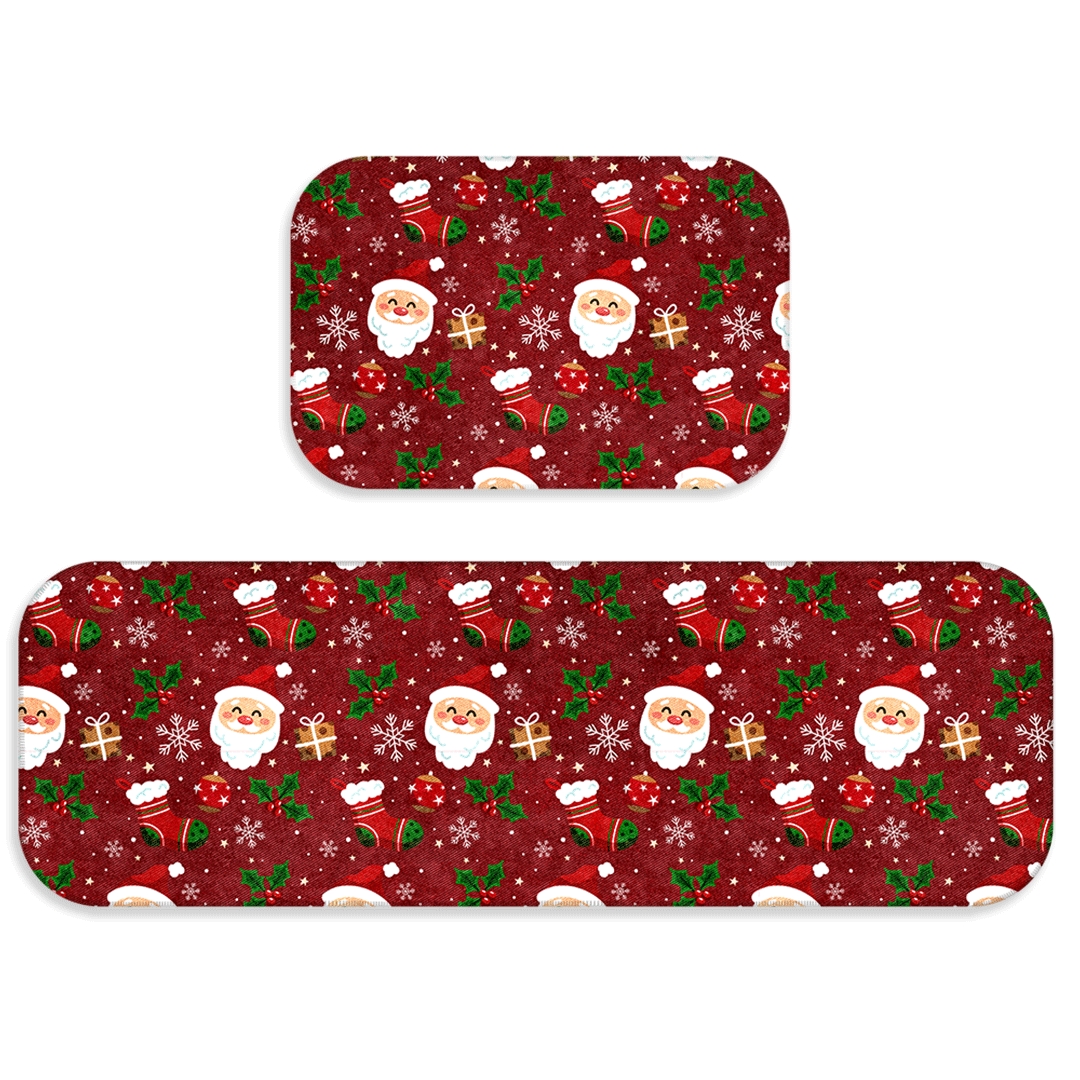 Kit Tapete de Natal para Cozinha 2 peças Lembranças Natalinas