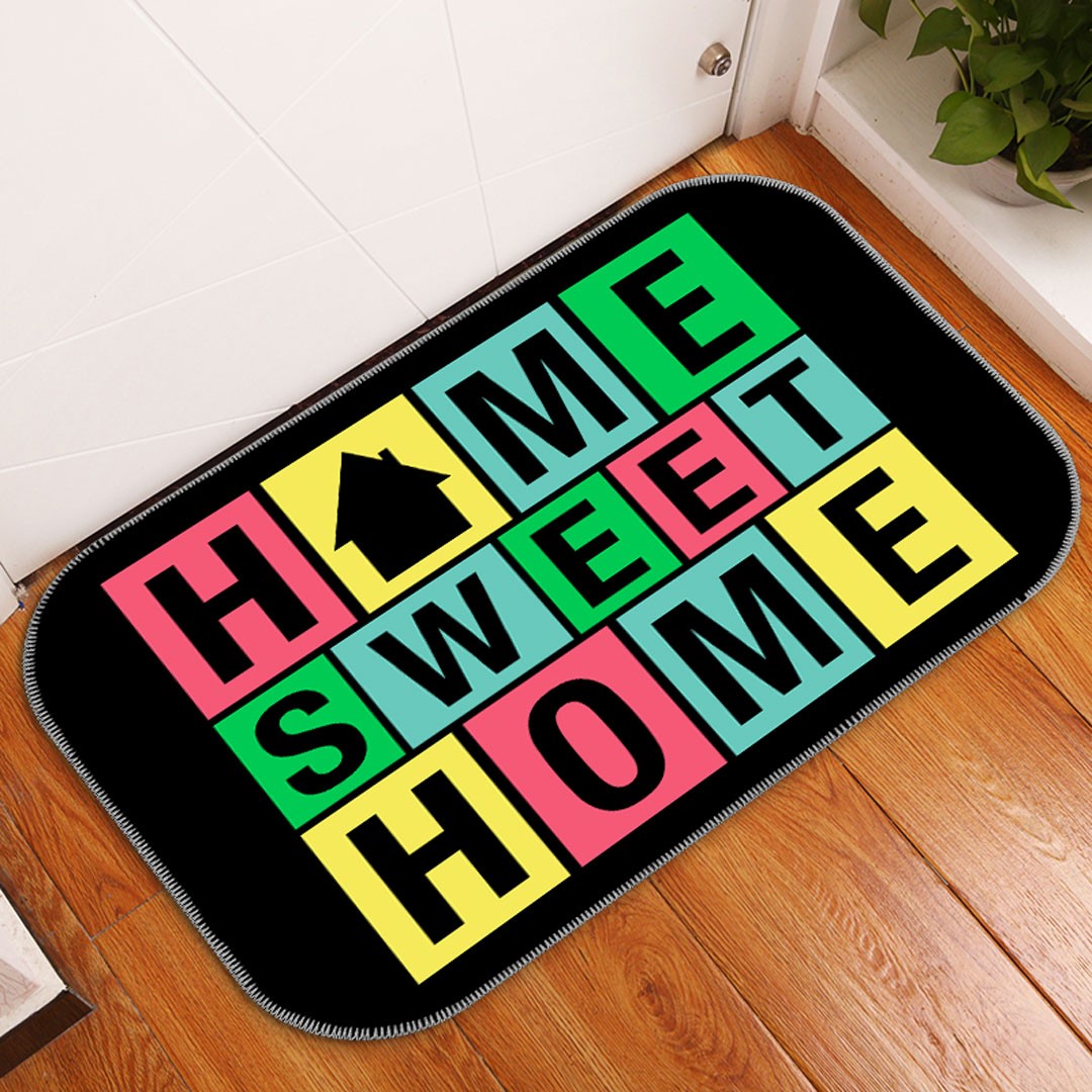 Tapete Decorativo Home Sweet Home Colorido Único