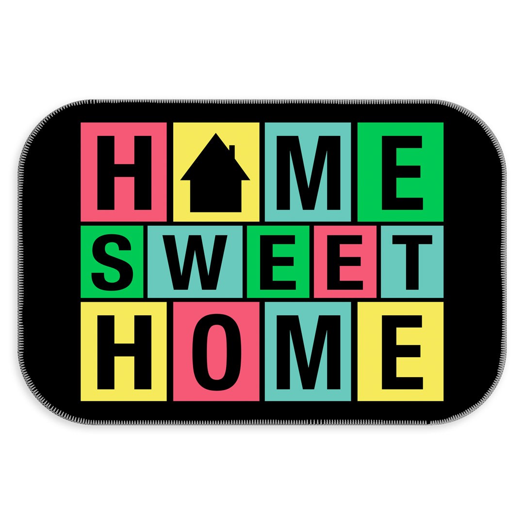 Tapete Decorativo Home Sweet Home Colorido Único