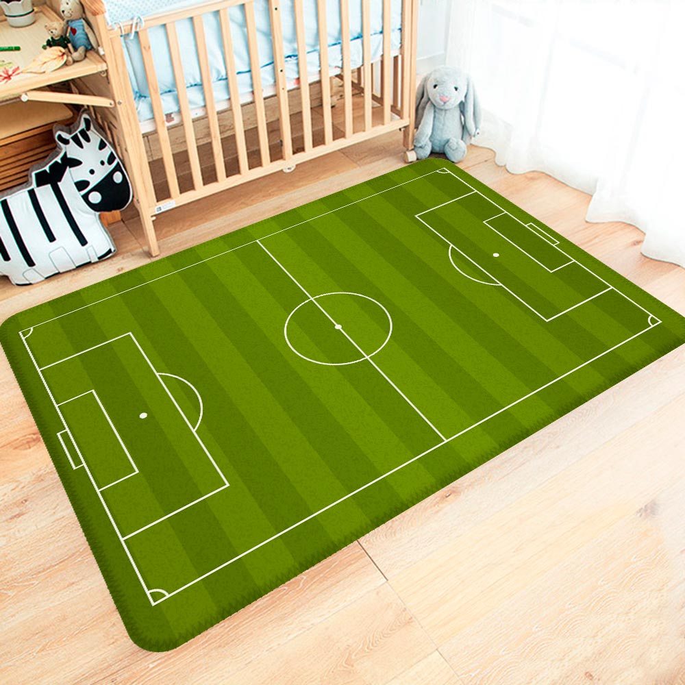 Tapete de Atividades Infantil Campo de Futebol Único 90x125