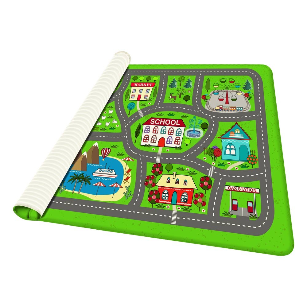 Tapete de Atividades Infantil Cidade Único 90x125