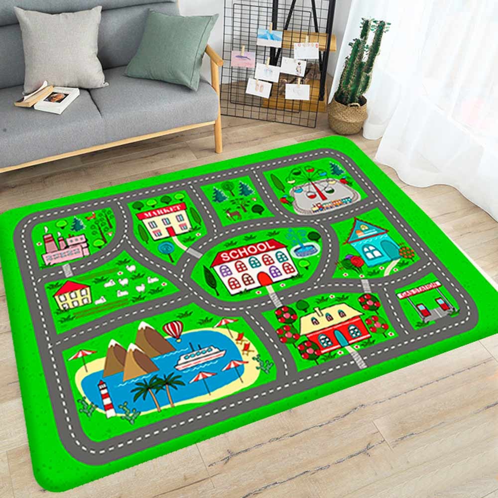Tapete de Atividades Infantil Cidade Único 90x125