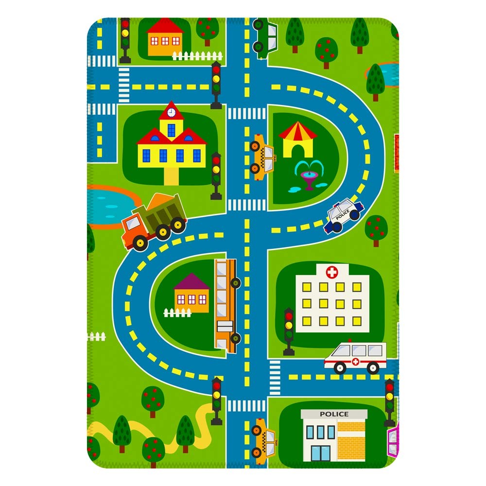 Tapete de Atividades Infantil Cidade Único 90x125