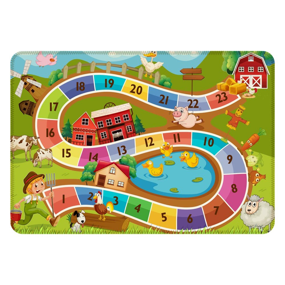 Tapete de Atividades Infantil Fazendinha Único 90x125