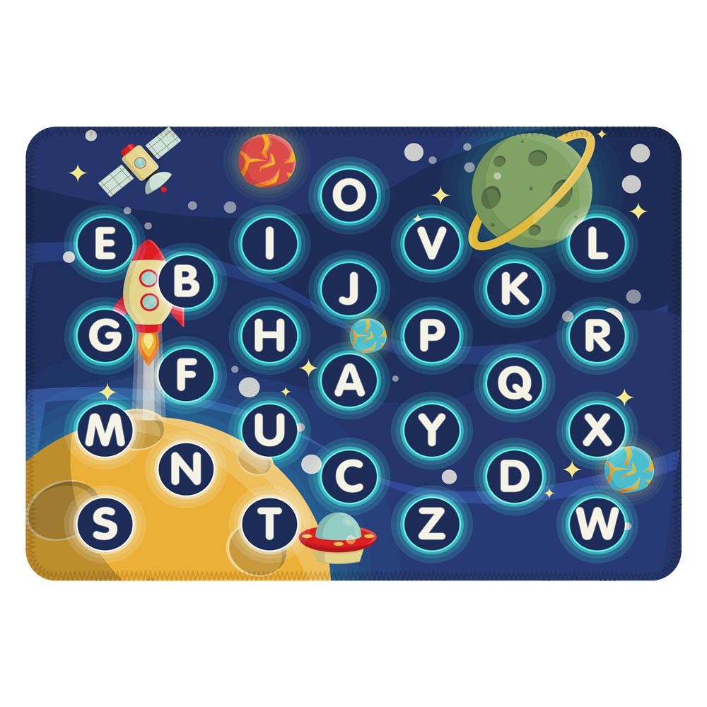Tapete de Atividades Infantil Letras no Espaço Único 90x125