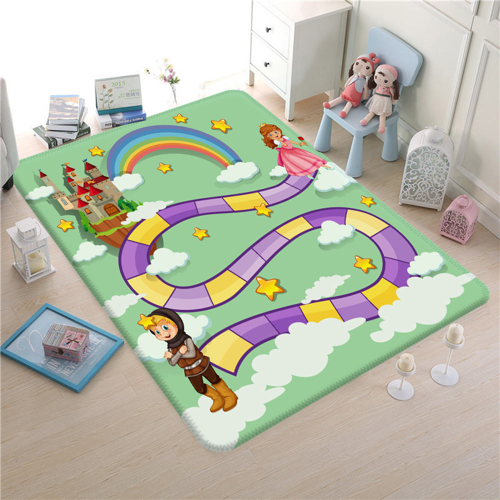 Tapete de Atividades Infantil Prince and Princess Único 90x125