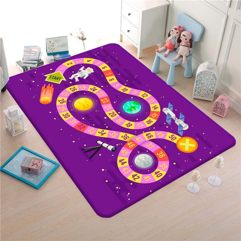 Tapete de Atividades Infantil Tabuleiro Universo Único 90x125