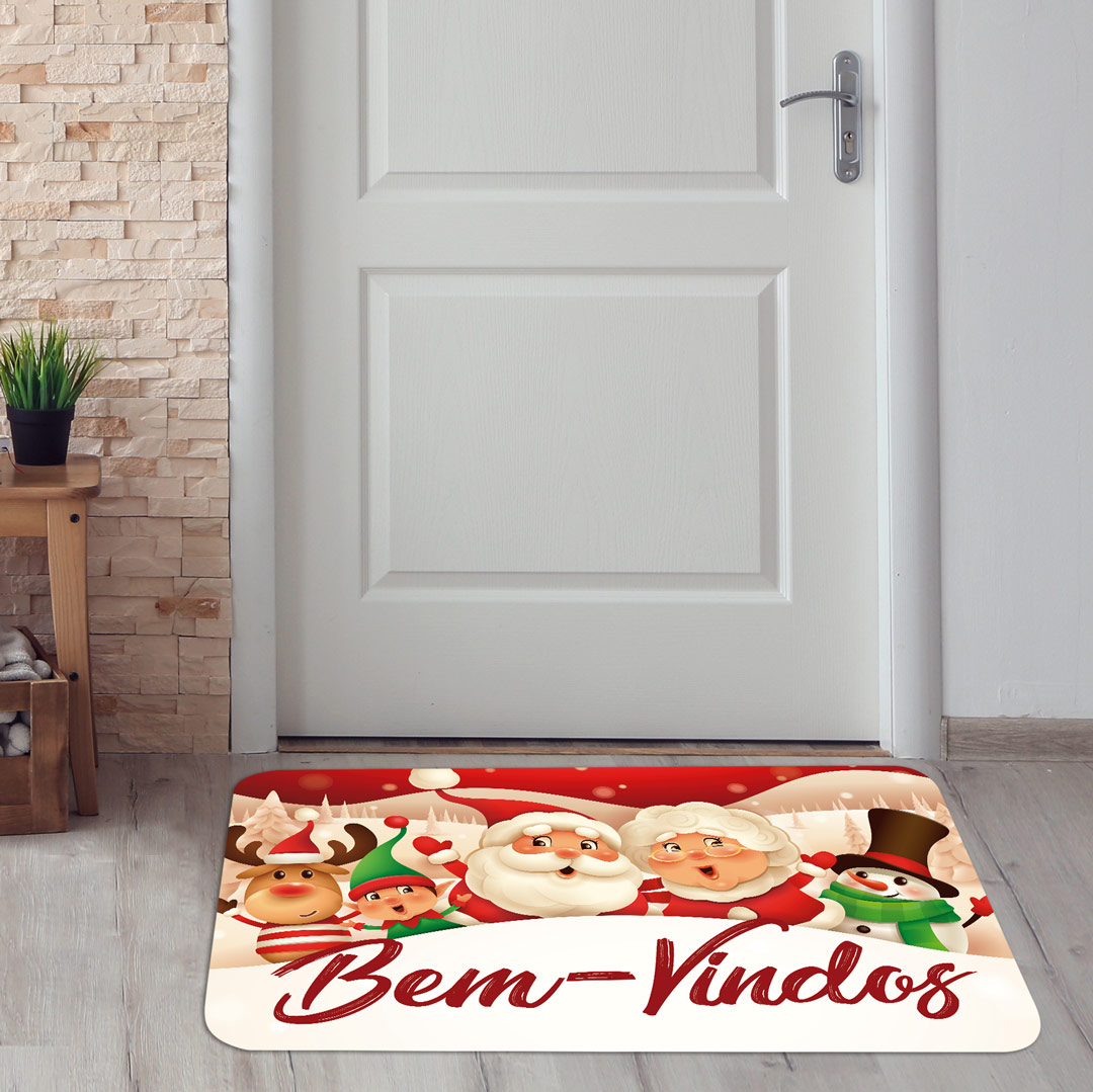 Tapete de Natal para Porta Bem Vindo Fofinho