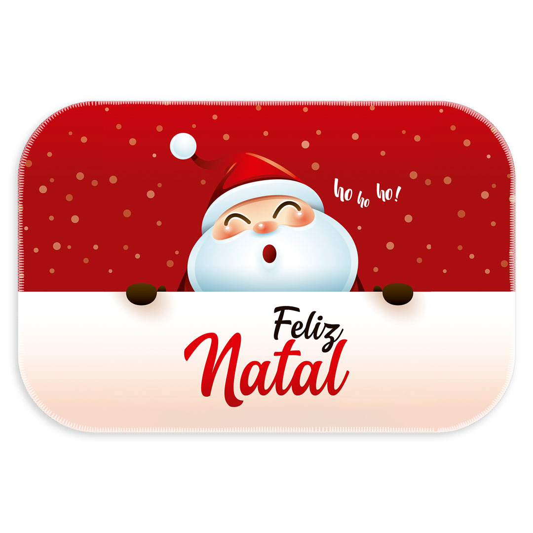 Tapete de Natal para Porta Feliz Natal Vermelho