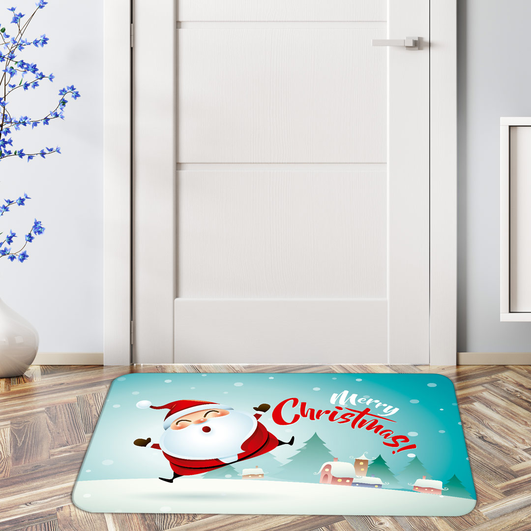 Tapete de Natal para Porta Merry Christmas Happy