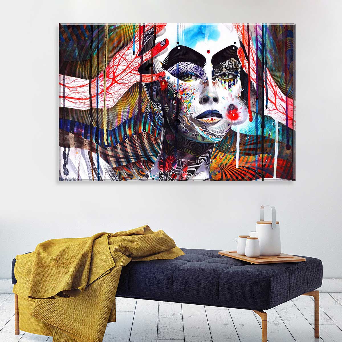 Tela Decorativa em Canvas Color Face