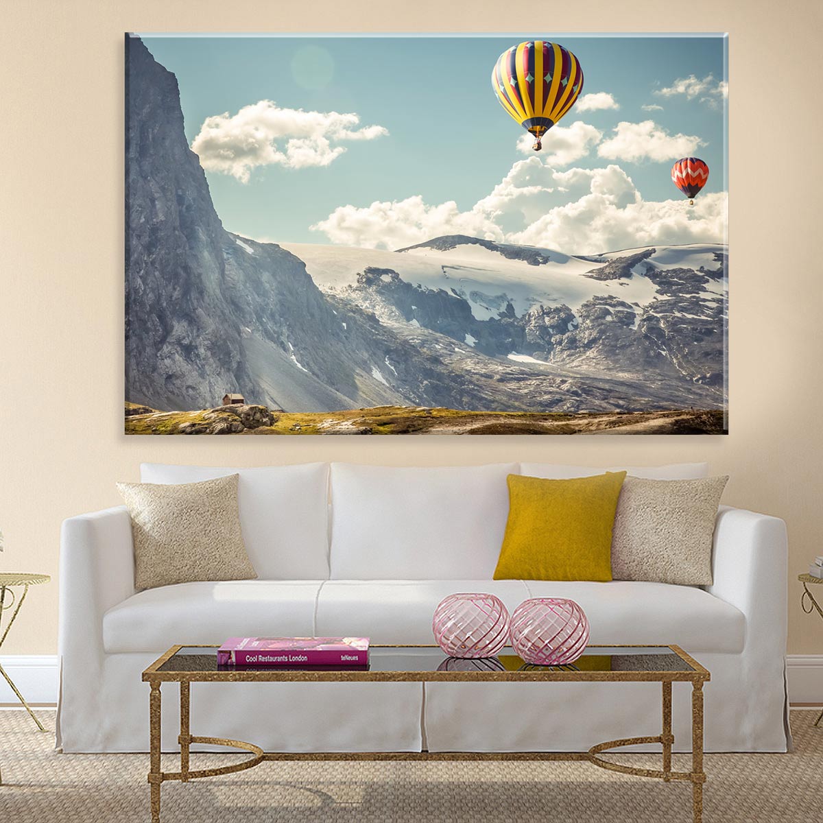 Tela Decorativa em Canvas Hot Ballon