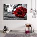 Tela Decorativa em Canvas Rosa Marcada