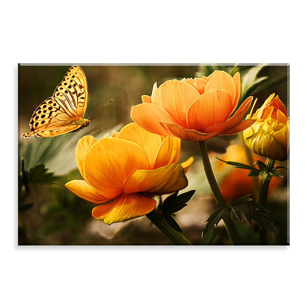 Tela Decorativa em Canvas Rosas Amarelas