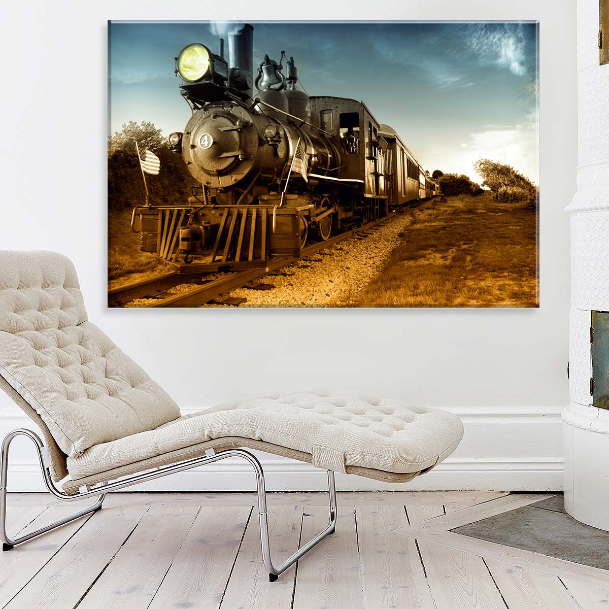 Tela Decorativa em Canvas Trem