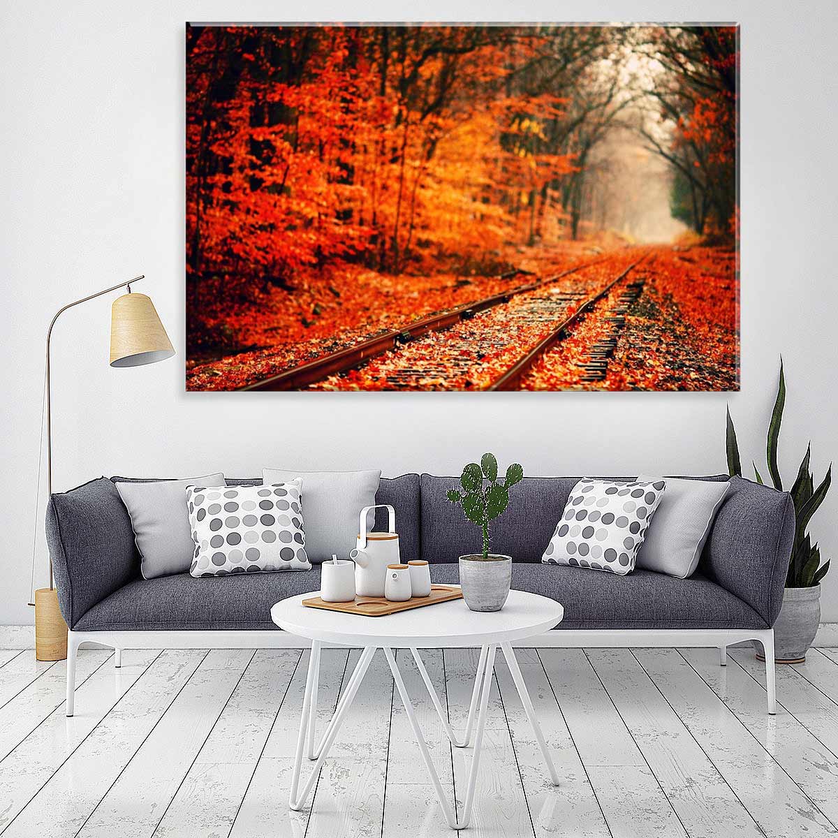 Tela Decorativa em Canvas Trilho de Outono