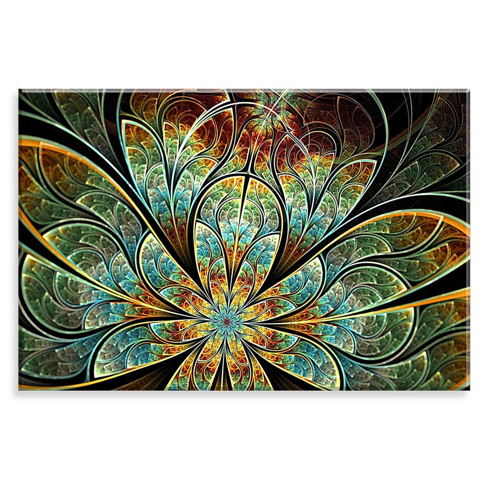 Tela Decorativa em Canvas Vitral Esmeralda