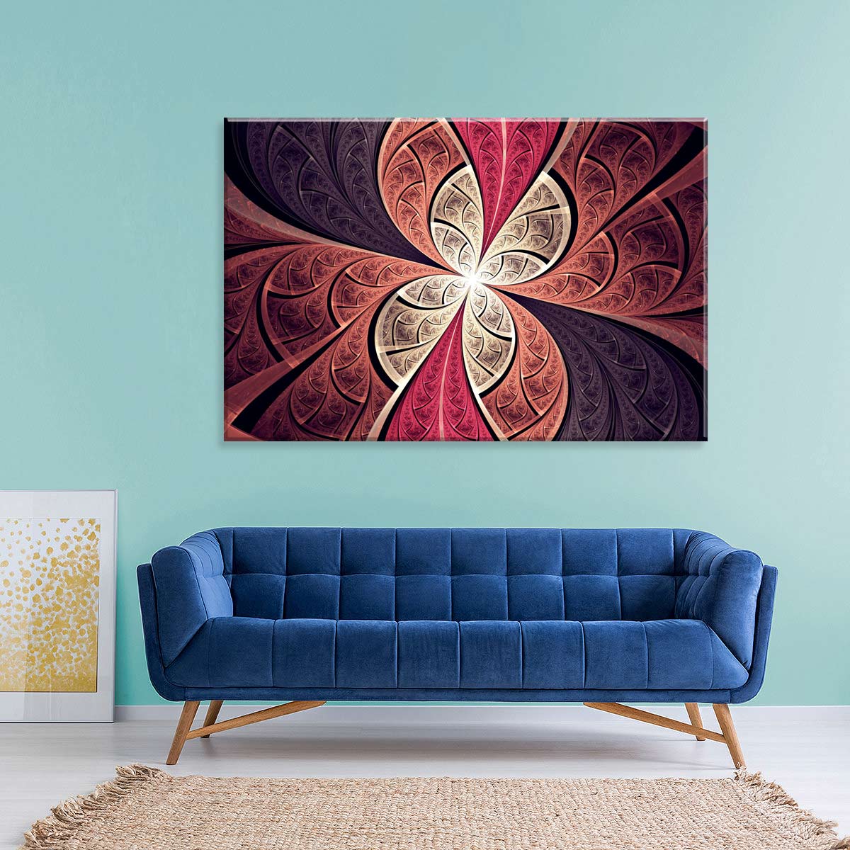 Tela Decorativa em Canvas Vitral Rose