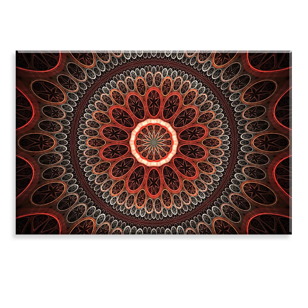 Tela Decorativa em Mandala Red