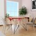 Toalha de Mesa Redonda para 4 Lugares Floral com Geométrico 1.45m