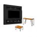 Conjunto Sala de Estar Kansas Preto Naturale
