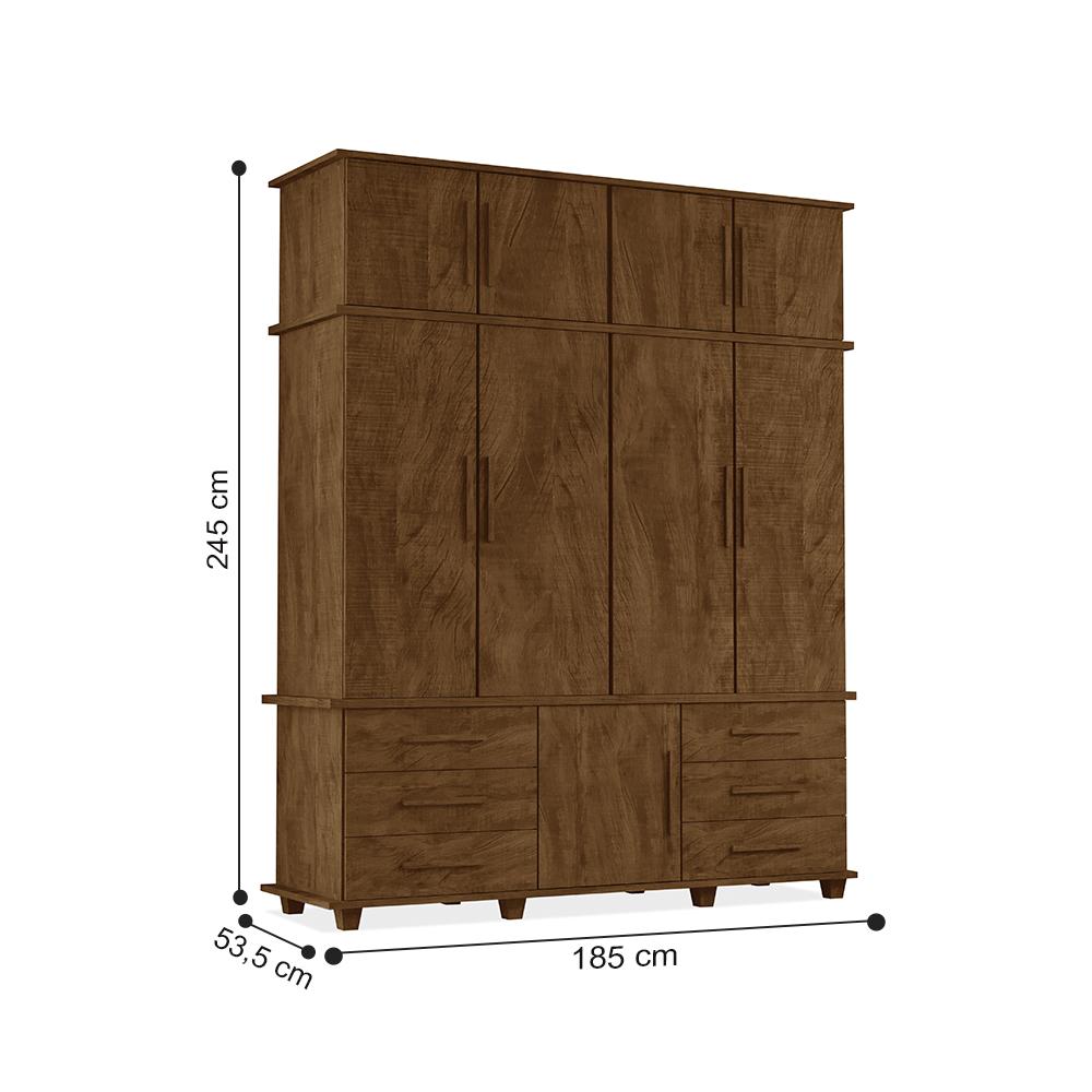 Guarda Roupa Dortmund 4 Portas Malbec