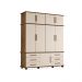 Guarda Roupa Dortmund 4 Portas Malbec Off White