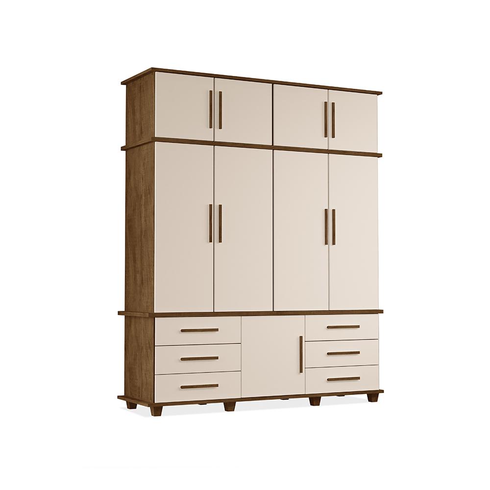 Guarda Roupa Dortmund 4 Portas Malbec Off White