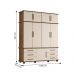 Guarda Roupa Dortmund 4 Portas Malbec Off White