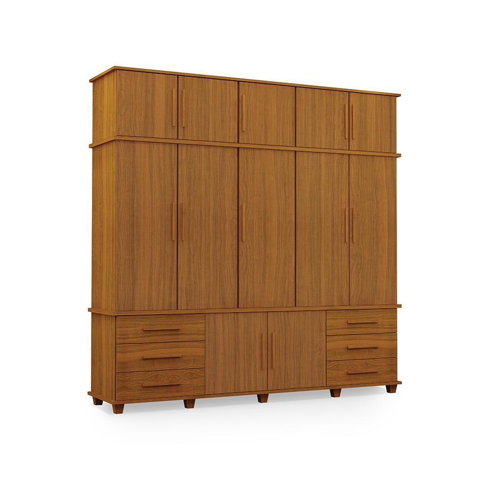 Guarda Roupa com 5 Portas Berlim Carvalho New
