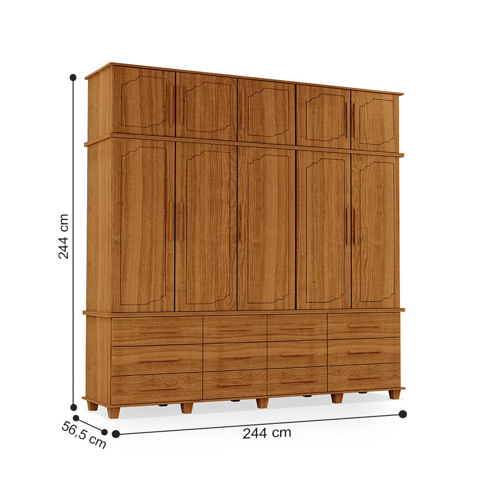 Guarda Roupa com 5 Portas Nancy Carvalho New