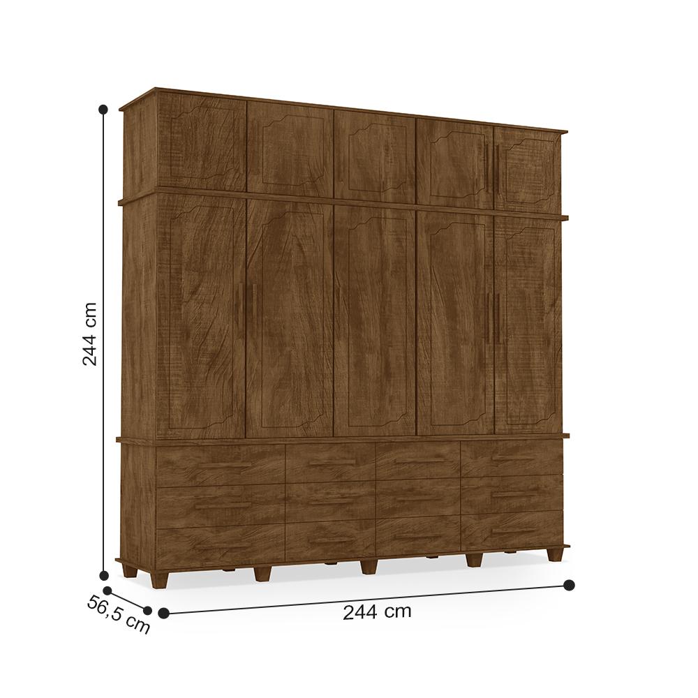 Guarda Roupa com 5 Portas Nancy Malbec