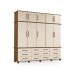 Guarda Roupa com 5 Portas Nancy Malbec Off White