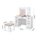 Penteadeira com Interruptor USB 7 Gavetas e Banqueta Boreal Branco