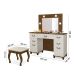 Penteadeira com Interruptor USB 7 Gavetas e Banqueta Boreal Malbec/Off White