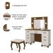 Penteadeira com Interruptor USB 7 Gavetas e Banqueta Boreal Malbec/Off White