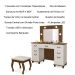 Penteadeira com Interruptor USB 7 Gavetas e Banqueta Boreal Malbec/Off White