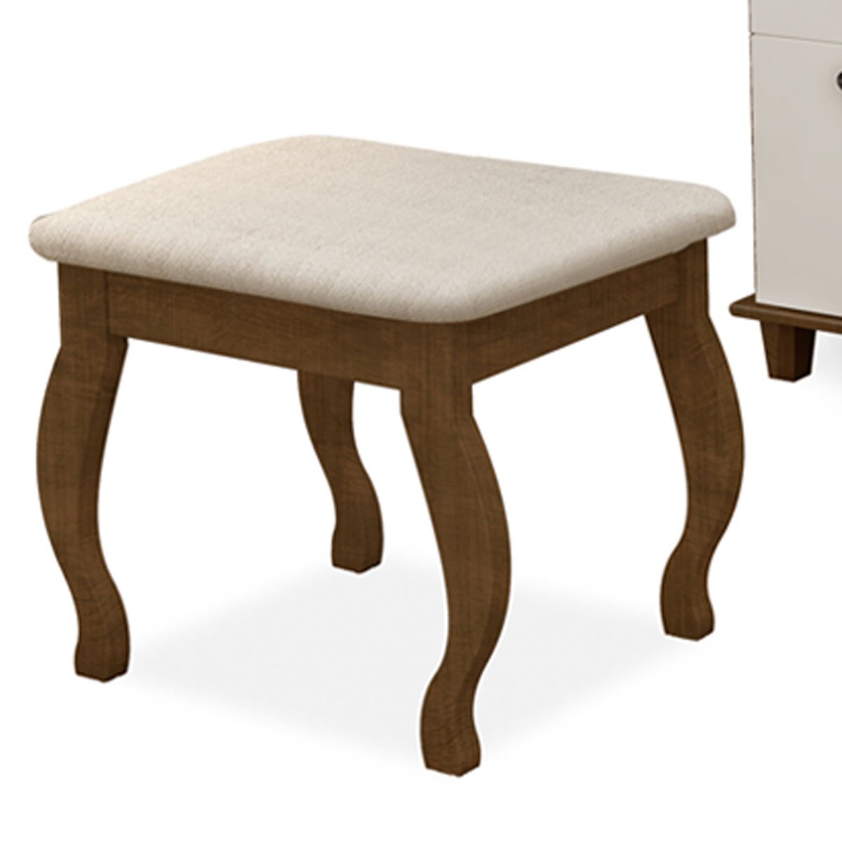 Penteadeira com Interruptor USB 7 Gavetas e Banqueta Boreal Malbec/Off White