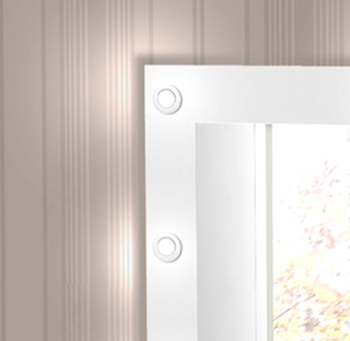 Penteadeira com Porta Joias 9 Gavetas e Banqueta Cristal Branco