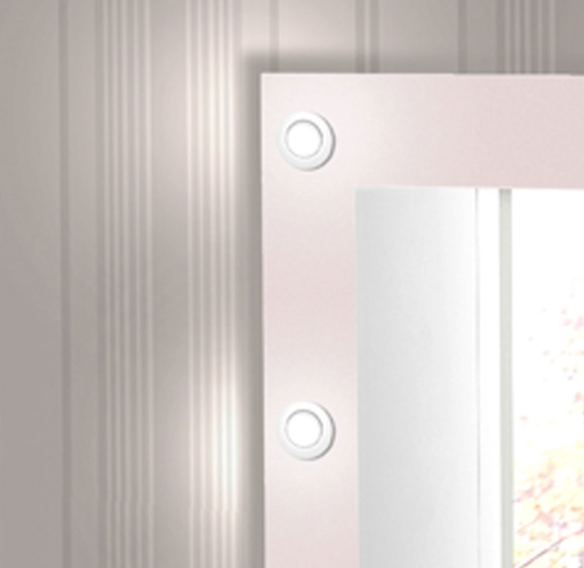 Penteadeira com Porta Joias 9 Gavetas e Banqueta Cristal Rosê